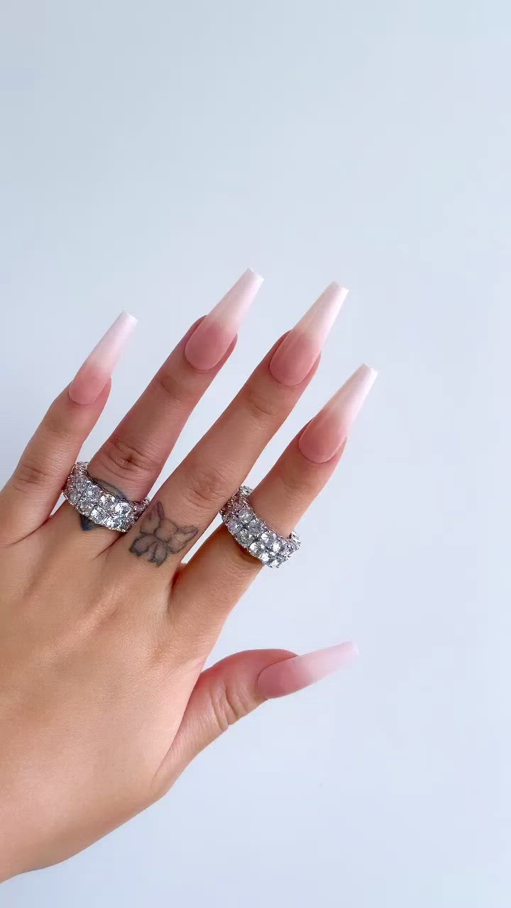 RTS - Nude White Ombre Long