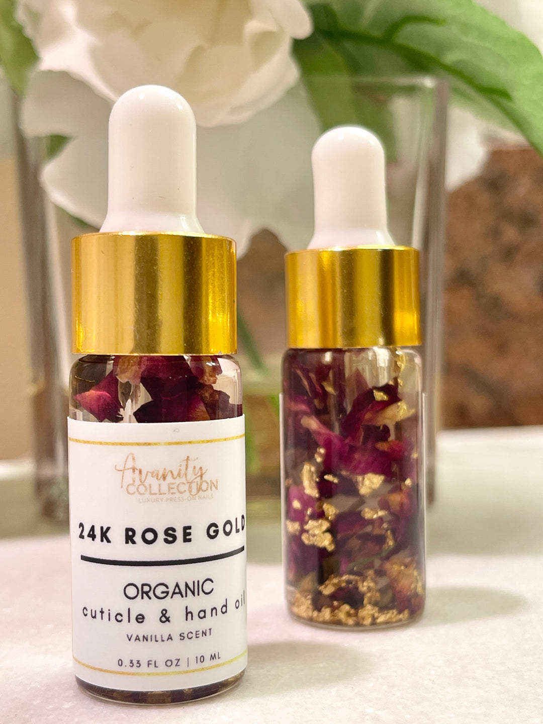 Luxury 24K Rose Gold Organic Cuticle & Hand Oil